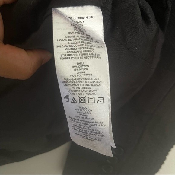 Armani Exchange Textured Stripe Blazer Black Size 2 - Picture 10 of 14